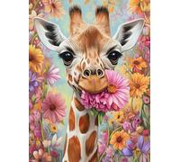 VAIIEYO 5D DIY Diamond Painting Giraffe, Diamond Art Kits Adults Animal, Paint with Round Full Drill Crystal Rhinestone Diamonds Gem Art for Home Wall Decoration Gift 12X16 Inch-42