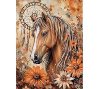 VAIIEYO 5D DIY Diamond Painting Horse, Diamond Art Kits Adults Animal, Paint with Round Full Drill Crystal Rhinestone Diamonds Gem Art for Home Wall Decoration Gift 12X16 Inch-47