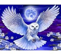 VAIIEYO 5D DIY Diamond Painting Owl, Diamond Art Animals, Paint by Numbers Full Drill Round Rhinestone Craft Canvas for Home Wall Decor 30x40 cm-13