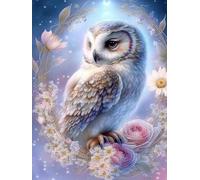 VAIIEYO 5D DIY Diamond Painting Owl, Diamond Art Kits Adults Animal, Paint by Numbers Full Drill Round Rhinestone Craft Canvas for Home Wall Decor-30x40 cm-18