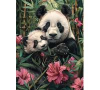 VAIIEYO 5D DIY Diamond Painting Panda, Diamond Art Kits for Adults Animal, Paint with Round Full Drill Crystal Rhinestone Diamonds Gem Art for Home Wall Decoration Gift 12X16 Inch-63