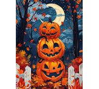 VAIIEYO 5D DIY Diamond Painting Pumpkin, Diamond Art Kits for Adults Halloween, Paint with Round Full Drill Crystal Rhinestone Diamonds Gem Art for Home Wall Decoration Gift 12X16 Inch-3