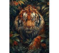 VAIIEYO 5D DIY Diamond Painting Tiger, Diamond Art Kits for Adults Animal, Paint with Round Full Drill Crystal Rhinestone Diamonds Gem Art for Home Wall Decoration Gift 12X16 Inch-71