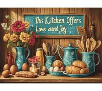 VAIIEYO 5D DIY Kitchen Diamond Art Kits Adults, Kitchen Diamond Painting, Paint with Round Full Drill Crystal Rhinestone Diamonds Gem Art for Home Wall Decoration Gift 12X16Inch-38