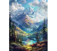 VAIIEYO 5D DIY Mountain Diamond Art Kits Adults, Landscape Diamond Painting, Paint with Round Full Drill Crystal Rhinestone Diamonds Gem Art for Home Wall Decoration Gift 12X16Inch-7