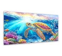 VAIIEYO 5D DIY Special Shape Sea Turtle Diamond Art Kits Adults, Animal Diamond Painting Kit for Beginners, Crystal Rhinestone Diamonds Gem Art for Home Wall Decoration Gift 12X24Inch
