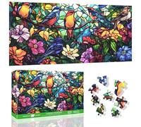 VAIIEYO Bird Jigsaw Puzzles for Adults 1000, Flower Jigsaw Puzzles, Puzzles for Adults, Fun & Challenging Colorful Puzzles, Family Time, Great Gift Idea, Finished Size 41 x 80 cm