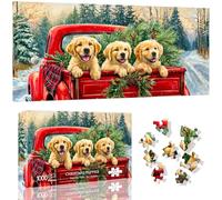 VAIIEYO Christmas Jigsaw Puzzles for Adults 1000, Puppy Jigsaw Puzzles, Puzzles for Adults, Fun & Challenging Colorful Puzzles, Family Time, Great Gift Idea, Finished Size 41 * 80 cm