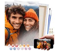 VAIIEYO Custom Paint by Numbers for Adults with Frame, Personalised Framed Paint by Numbers,Customized Your Own Private Picture, Home Wall Decor Gift for Family, Friend, Pet, 8x12inch/20x30cm