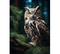 VAIIEYO Diamond Art Kits for Adults Owl, 5D Diamond Art Kit Bird Animal, DIY Paint with Round Full Drill Diamonds Gem Art for Home Wall Decoration Gift-16X20 Inch-552