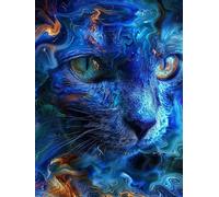 VAIIEYO Diamond Art Painting Cat, Diamond Art Kits for Adults Animal, Paint with Round Full Drill Crystal Rhinestone Diamonds Gem Art for Home Wall Decoration Gift 16X20 Inch-1877