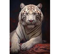VAIIEYO Diamond Art Tiger, 5D Diamond Art Kit Animal, DIY Paint with Round Full Drill Diamonds Gem Art for Home Wall Decoration Gift-12X16 Inch-1988
