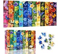 VAIIEYO Flower Jigsaw Puzzles for Adults 1000, Butterfly Jigsaw Puzzles, Butterfly Puzzles for Adults, Fun & Challenging Colorful Puzzles, Family Time, Great Gift Idea, Finished Size 41 x 80 cm