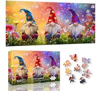 VAIIEYO Gnome Jigsaw Puzzles for Adults 1000, Garden Jigsaw Puzzles, Puzzles for Adults, Fun & Challenging Colorful Puzzles, Family Time, Great Gift Idea, Finished Size 41 x 80 cm