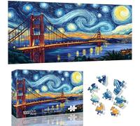 VAIIEYO Iron Bridge Jigsaw Puzzles for Adults 1000, Bridge Night Jigsaw Puzzles, Puzzles for Adults, Fun & Challenging Colorful Puzzles, Family Time, Great Gift Idea, Finished Size 41 x 80 cm