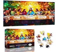 VAIIEYO Jesus Jigsaw Puzzles for Adults 1000, Religion Jigsaw Puzzles, Puzzles for Adults, Fun & Challenging Colorful Puzzles, Family Time, Great Gift Idea, Finished Size 41 * 80 cm