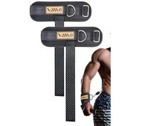 VAIIO 2Pcs Adjustable Weight Lifting Straps with D Ring | Original Non-Slip Dot Design for Deadlifts, Cable Machines & Powerlifting - 7mm Neoprene Padded Wrist Support with Breathable Mesh