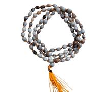 Vaijanti Mala Japa Rosary Necklace 6mm - Original Vaijayanti Beads Prayer Beads for Vishnu Krishna Lakshmi Puja, Meditation, Mantra Chanting, Peace, Victory, Tranquility & Spiritual Practices