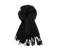 VaiKanhai Cashmere Scarf Women's Black Plain Plain Soft Touch Classic 90