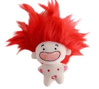 VaiKanhai Cute Twelve Signs Funny Toothless Doll Keychain Not Does It Have A Cute and Interesting Appearance You Can Also Design The Doll's Hairstyle According to Your Preferenc Plush Toy (Red, C)
