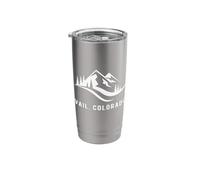 Vail Colorado Mountains Souvenir Memorabilia Winter Skiing Stainless Steel Insulated Tumbler