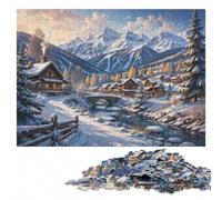 Vail Mountain Winter Scene Jigsaw Puzzle for Adults | Jigsaw Puzzle: defined colour areas for easier piece sorting over several sessions.