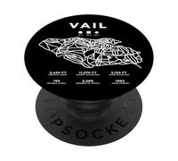 Vail Ski Snowboard Skiing Colorado Skier PopSockets Adhesive PopGrip
