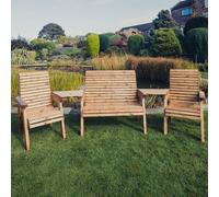 vail wooden garden angled 4 seater seating set in natural