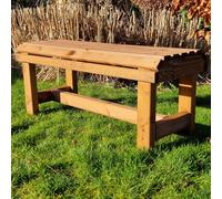vail wooden garden backless bench in natural