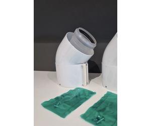 Vailant ecoFIT Gas Boiler Flue 45deg Elbows (303911 - 60/100PP) each One Elbo