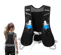 Vaileal Running Hydration Vest with 2x500ml Soft Flask, Adjustable Running Backpack for Men & Women, 1L Capacity, Black