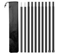 Vaileal Tent Tarp Poles Set of 2, Awning Poles Beach Shelter Poles, Universal Telescopic Adjustable Aluminium Camping Awning Poles Tent Accessories for Camping Tarp Awning Shelter Canopy Sunshade