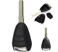 Vailikey Porsche 3 Button Key Case For Porsche 911 997 Boxster 987 Cayman Black Plastic Auto Key Shell