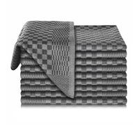 Vaily Premium Tea Towels Pack of 10 - Dry Towels Made of 100% Cotton Super Absorbent - Oeko-Tex Certified - 70 x 45 cm Black