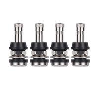 Vaincre 4 PCS TR416 Metal Valve Stems, High Pressure Tire Valve Stems Outer Mount Fits 0.453" and 0.625" Rim Hole, 1 1/2" Long (Silver)