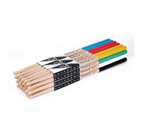 Vaisoeny Drumsticks with Non-Slip Rubber Grip, 5A Drumsticks for Adults, 12 Pairs Classic Maple Wood Drumsticks for Kids, Professional Musical Instrument Percussion Accessories