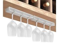 Vaisoeny Ultra-Narrow Wine Glass Holder, 2 Pack Slim Stemware Rail, White