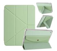Vaitasy Case for iPad 10.2 Inch iPad 9/8/7 Gen iPad Air 10.5" 2019, Multi-Angle Folding Stand Function Case with Back Wallet Cover for iPad 10.2 2021/2020/2019 - Green