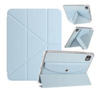 Vaitasy Case for iPad 10.2 Inch iPad 9/8/7 Gen iPad Air 10.5" 2019, Multi-Angle Folding Stand Function Case with Back Wallet Cover for iPad 10.2 2021/2020/2019 - Blue