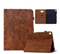 Vaitasy Case for iPad 9th/8th/7th Generation 10.2 Inch 2021 2020 2019, Plum Blossom Magnetic Closure PU Leather with Stand Protective Case iPad 9/8/7 Case - Brown