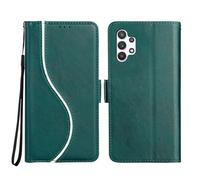 Vaitasy Case for Samsung Galaxy A13 5G/4G, Magnetic Folio PU Leather Cover with Card Slot Anti Shock Protective Case Compatible with Galaxy A04S/A04, Green