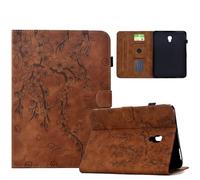 Vaitasy Case for Samsung Galaxy Tab A 10.5 2018 SM-T590/SM-T595, Plum Blossom Magnetic Closure PU Leather with Stand Function Protective Case Galaxy Tab A 10.5 2018 Case - Brown