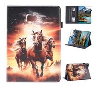 Vaitasy Samsung Galaxy Tab S10 Plus/ S9 Plus/ S9 FE Plus 12.4 Inch Case, Ultra-Slim Folio Cover with Auto Sleep/Wake Up Case for Galaxy Tab S9 Plus - Horse