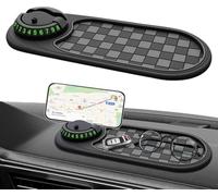Vaiwenta Multifunction Car Anti-Slip Mat Auto Universal Phone Holder, Rotatable Anti Skid Car Dashboard Pad with Temporary Parking Numbe and Large Pad for Phones Sunglasses Keys Gadgets(Grey)