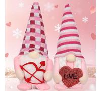 VAIZIQ St Patricks Day Gnome Decorations, St Patrick's Gnomes 2Pcs Gifts Handmade Scandinavian Tomte Mr. and Mrs.Gnomes Plush Doll Home Ornament for Girlfriend Wife Women