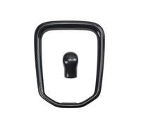 VAJDRTOA 2pcs Carbon Fiber Color Manual Gear Shift Frame Knob Cover Compatible with Hilux Revo Conquest 2015-2021(Bamboo Grain)