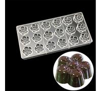 VAK 21 Cavities Fancy Plum Blossom Flower Chocolate Mold,Baking Tool Polycarbonate Candy Jelly Chocolate Mould PC Tray Pastry bakeware Pan, Cake Baking Tray, Chocolate Pan Baking Dish
