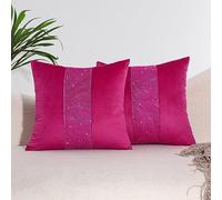 VAKADO Cushion Covers 45x45 Set of 2 Hot Pink Sofa Velvet Decorative Throw Pillow Covers Valentines Day Decoration Wedding Love Home Decor for Bed Bedroom Couch Living Room,Magenta