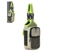 VAKAER Magnetic Gym Bag, Water Bottle Carrier Holder with Phone Pocket & Adjustable Strap,10 Ultra-Strong Magnets Stick to Fitness equipment, Workout Accessories Pouch for Women & Men (Light Grey)