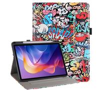Vakarey Case for iPad Air 11 Inch M4 2026/M3 2025/M2 2024,iPad Air 5th/4th Generation 10.9 Case with Pencil Holder,Hand Strap & Shockproof Stand Cover,Graffiti